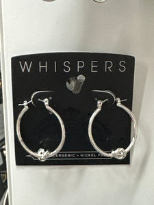 Whispers Silver Knot Earrings