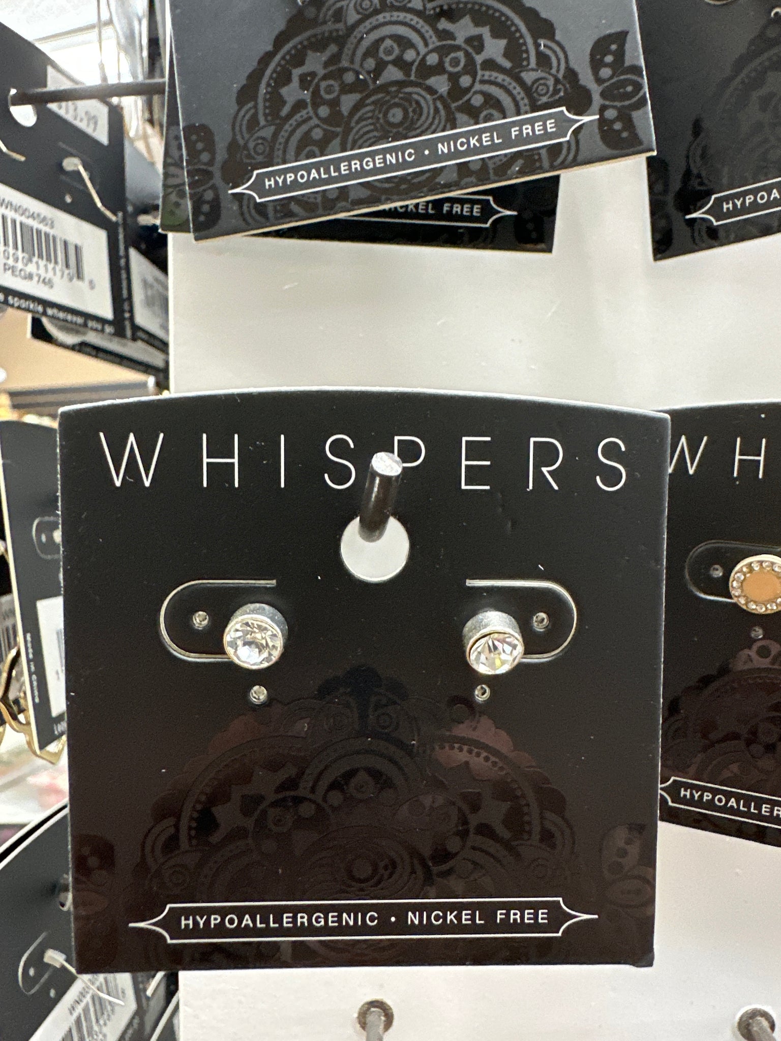 Whispers Clear Stone Stud Earrings