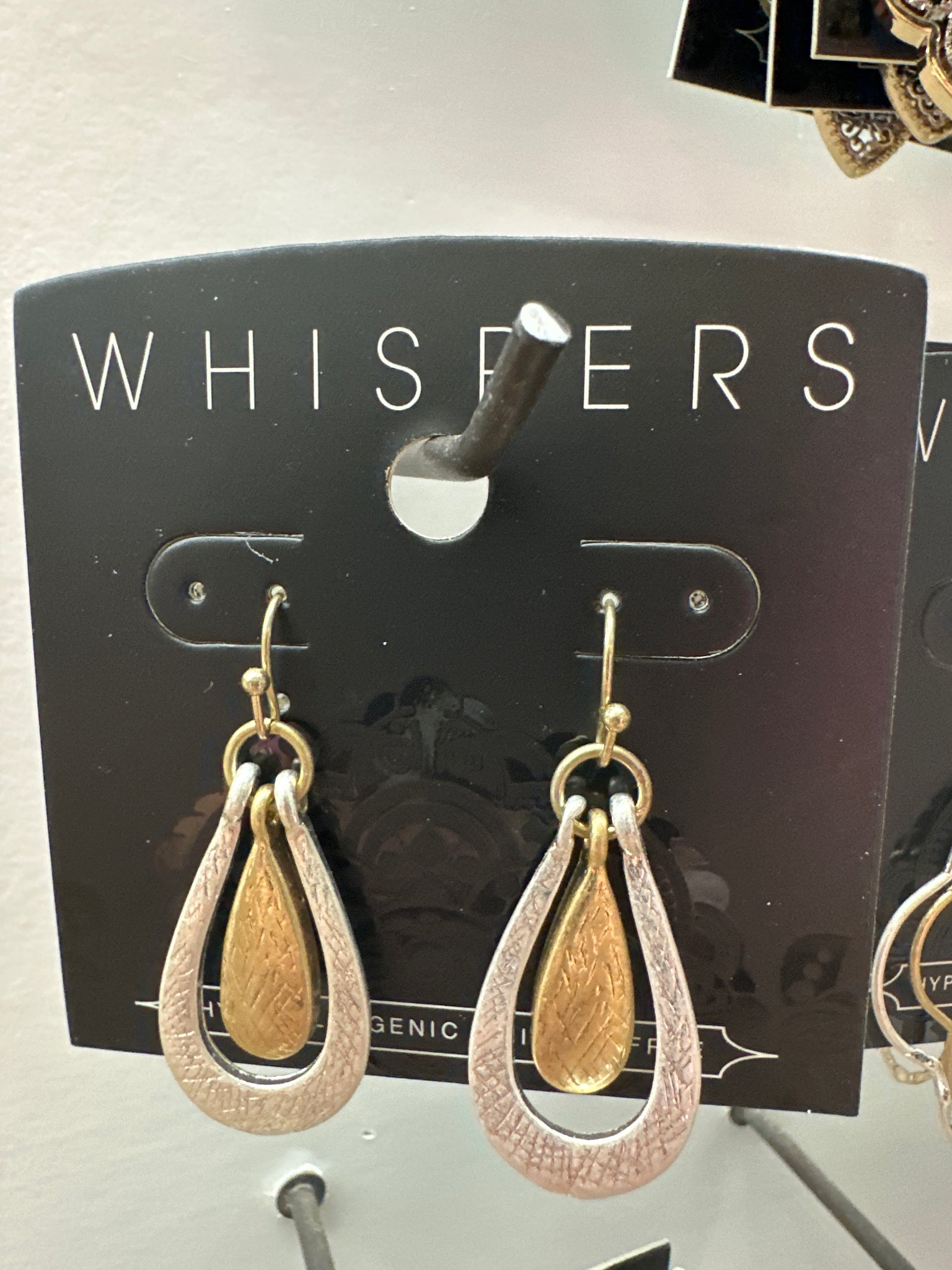 Whispers Swinging Teardrop Earrings