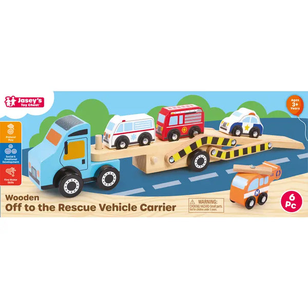Wooden Off to the Rescue Vehicle Carrier