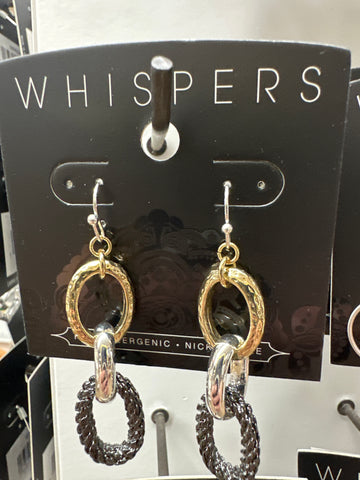 Whispers 3 Link Earrings