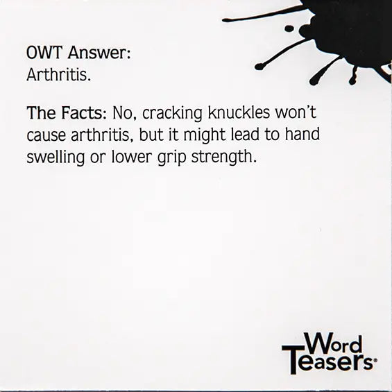 Old Wives' Tales Conversation Starter Cards