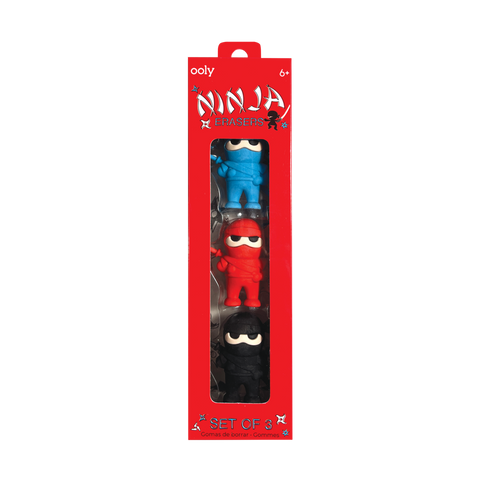 Ninja Erasers - Set of 3