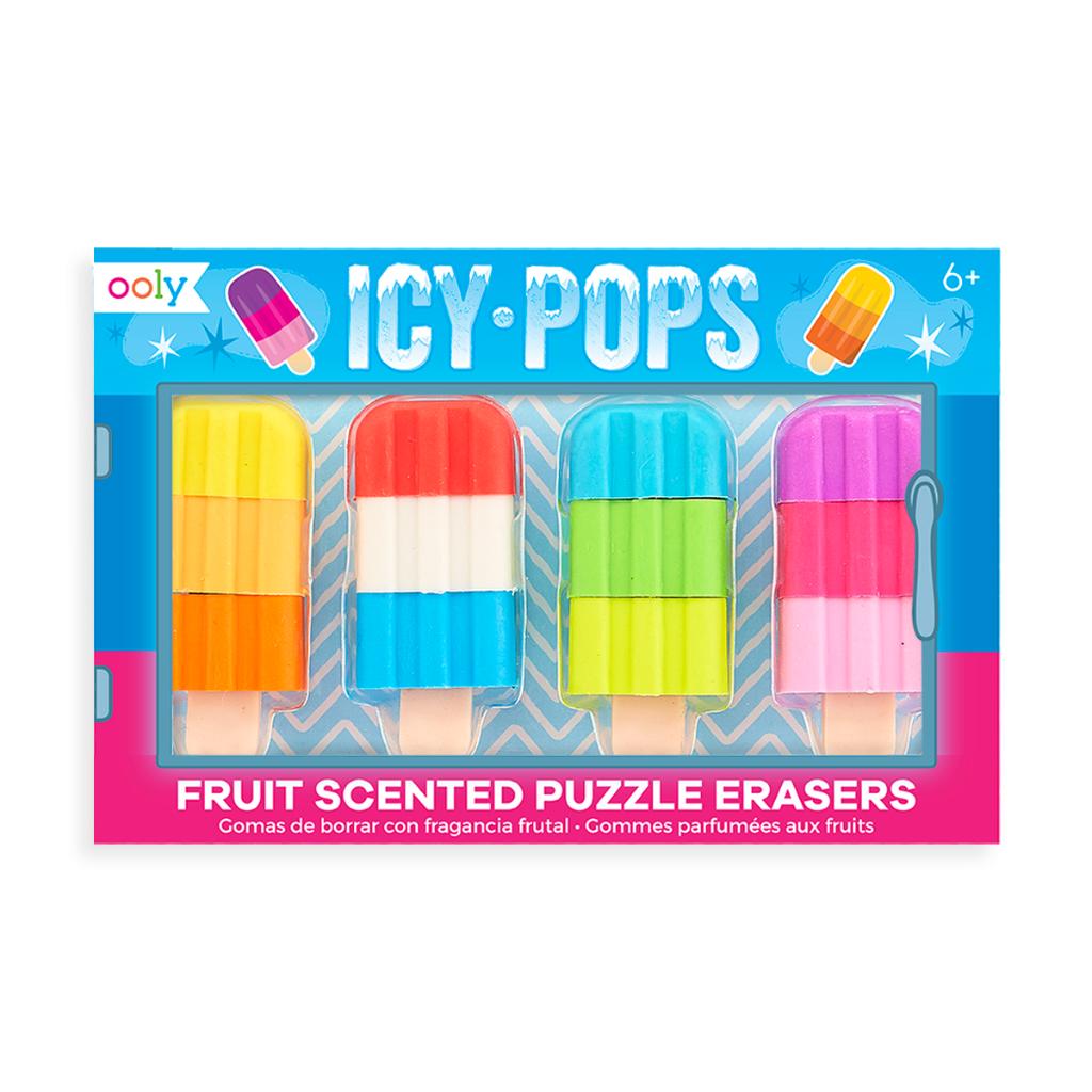 Icy Pops Scented Puzzle Erasers - Set of 4