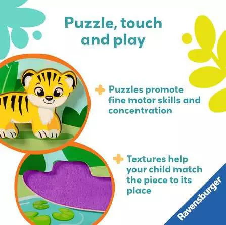 Wooden Touch & Play Puzzle: In the Jungle