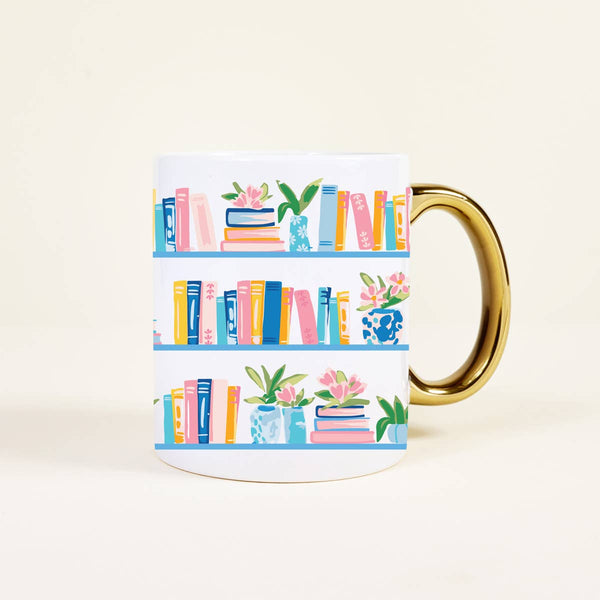 Cozy Cute Ceramic Mug – Book Shelfie 11 oz