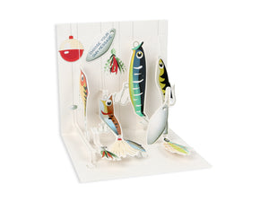 Fishing Lures Pop Up Card