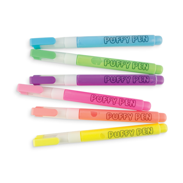 Magic Puffy Neon Pens - Set of 6