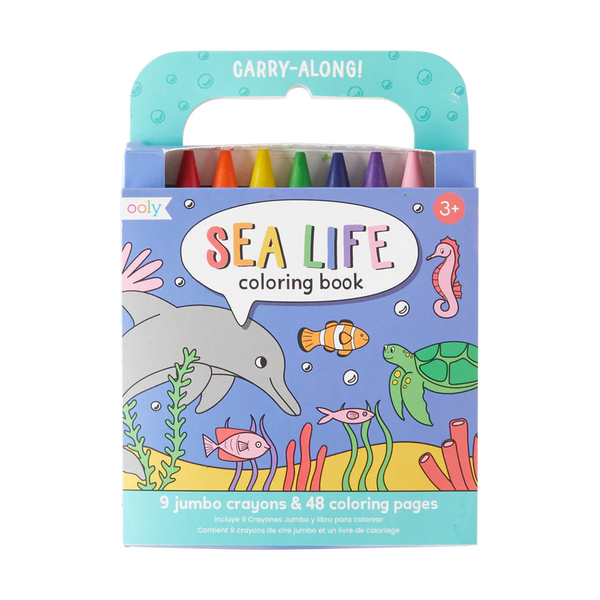 Carry Along Crayon & Coloring Book Kit - Sea Life