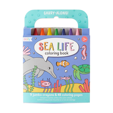 Carry Along Crayon & Coloring Book Kit - Sea Life