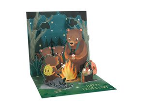 Camping Bears Pop Up Card