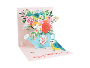 Watering Can & Birds Pop Up Card