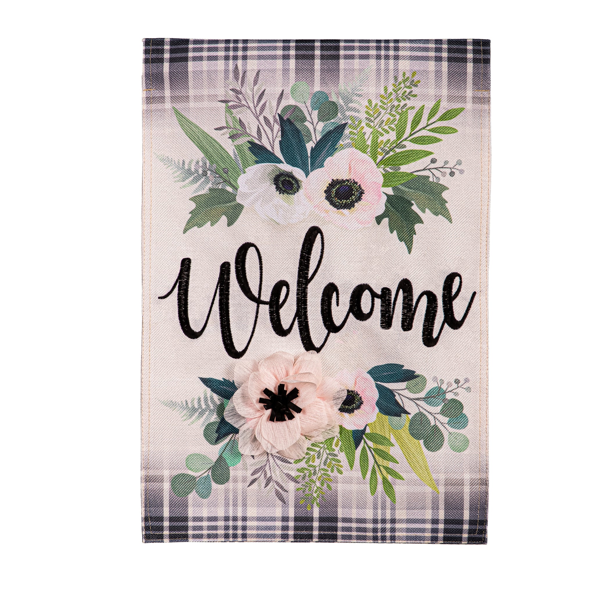 Beautiful Floral Welcome  Garden Flag