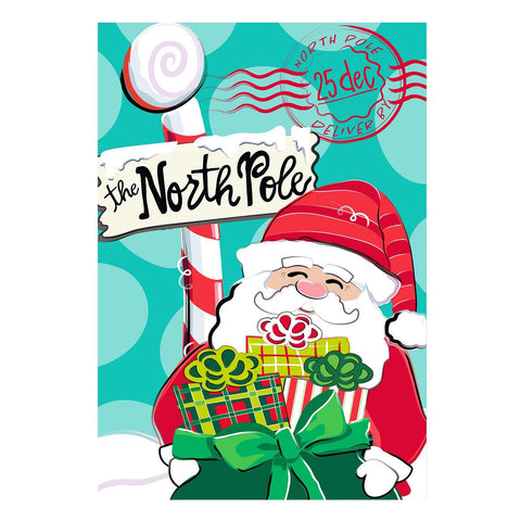 North Pole Welcome Garden Flag