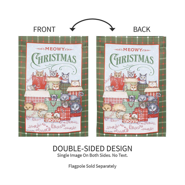Meowy Christmas Garden Flag