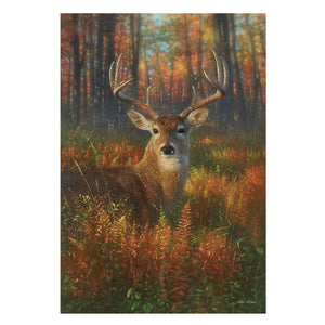 Gazing Autumn Buck Garden Flag