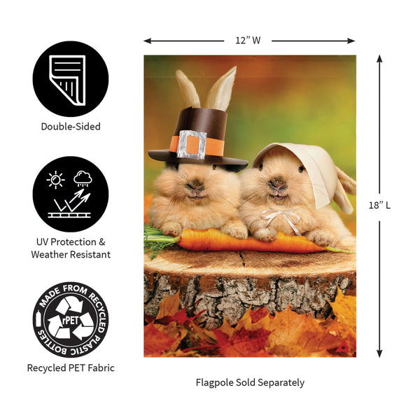 Bunny Pilgrims Garden Flag