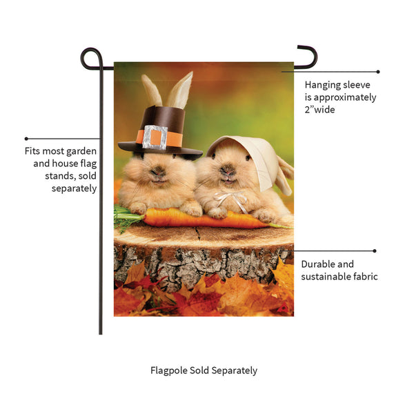 Bunny Pilgrims Garden Flag