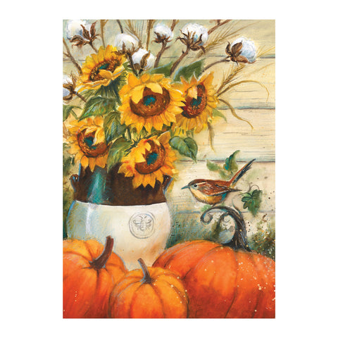 Cotton & Sunflowers Garden Flag
