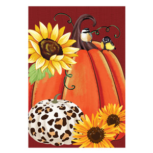 Animal Print Pumpkin Garden Flag