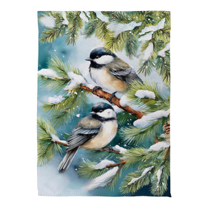 Winter Chickadee Friends Garden Flag