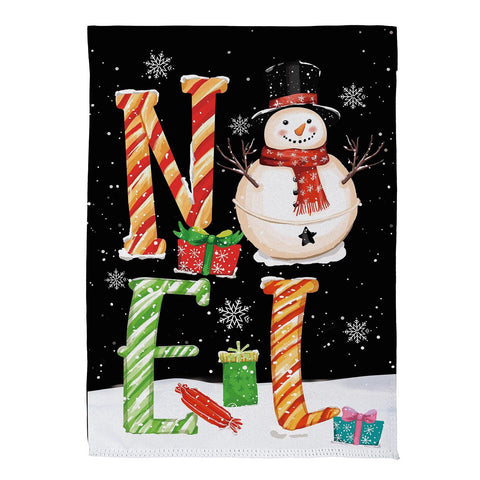 Noel Snowman Garden Flag