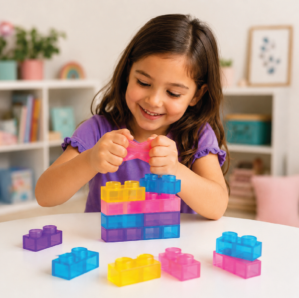 Fun Doh Squish Blocks Building Fidget Sensory Toy - 20 piece