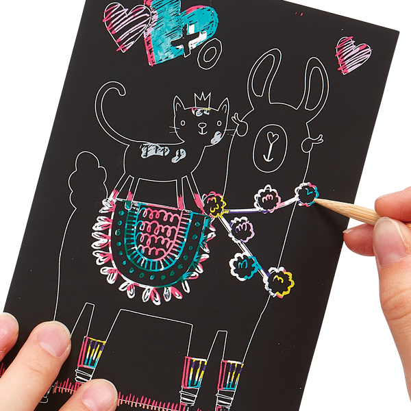 Mini Scratch & Scribble Art Kit: Funtastic Friends