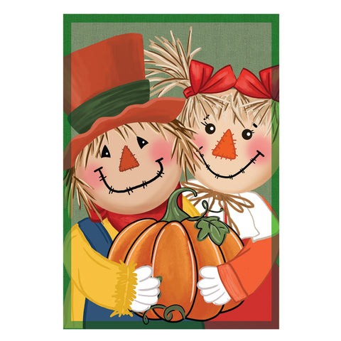 Couple of Scarecrows Garden Flag