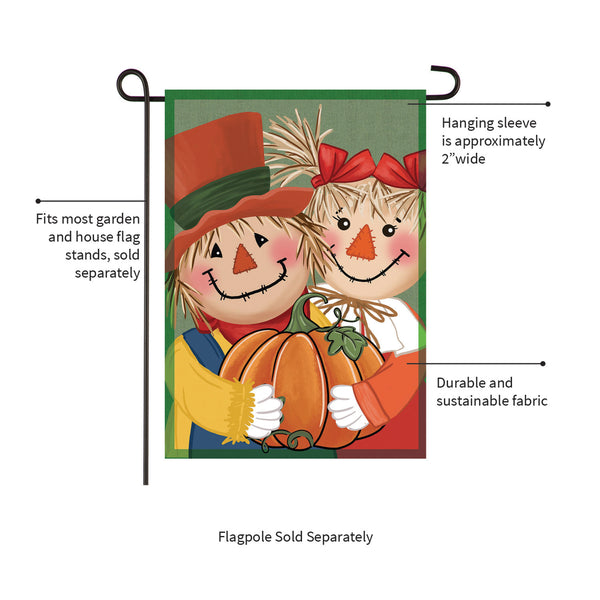 Couple of Scarecrows Garden Flag