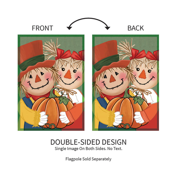 Couple of Scarecrows Garden Flag
