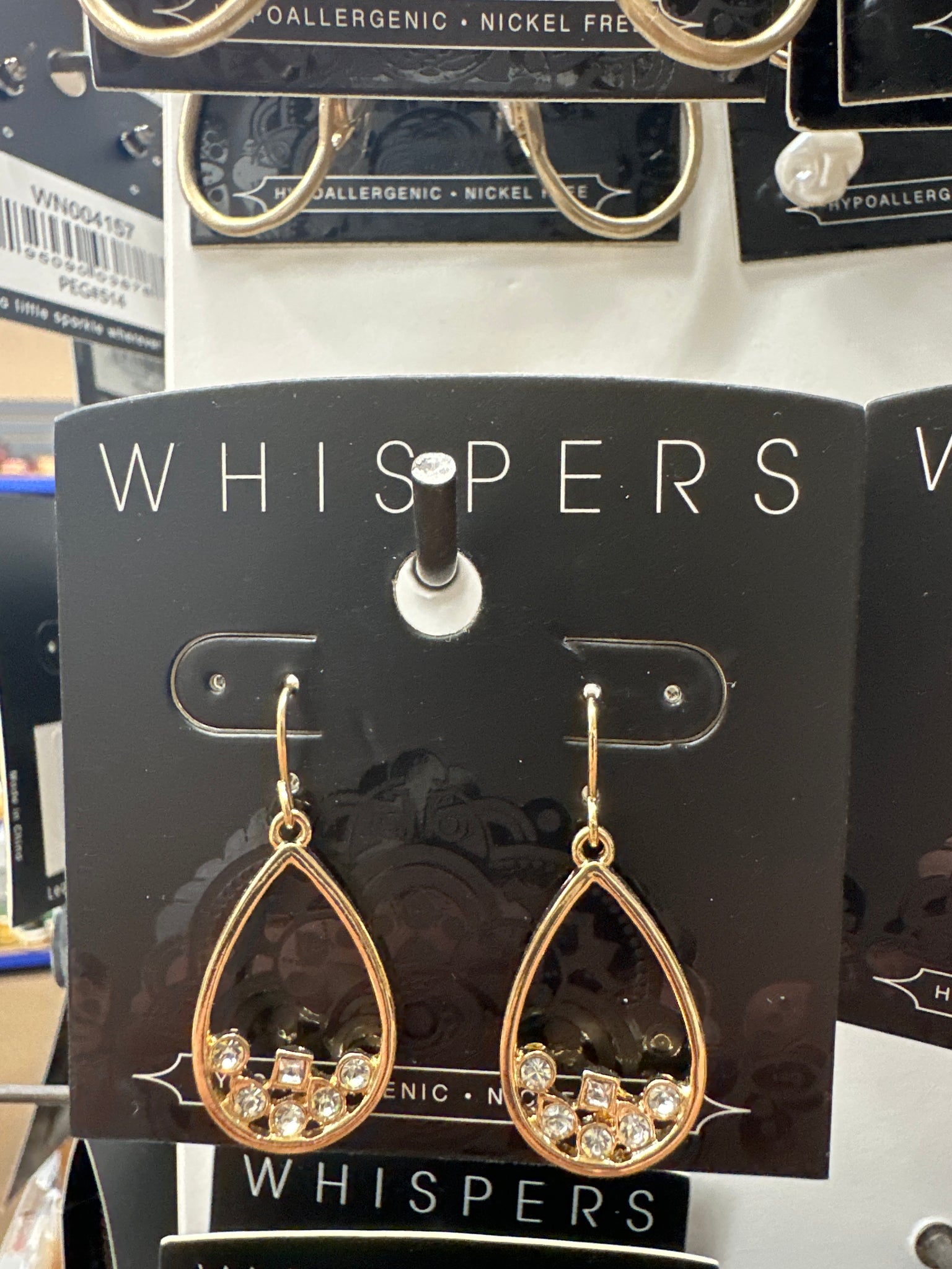 Whispers Scattered Stone Teardrop Earrings