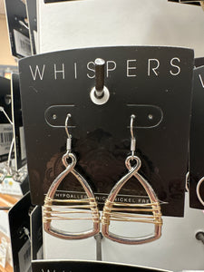 Whispers Wire Infinity Dangle Earrings - Mixed Metal