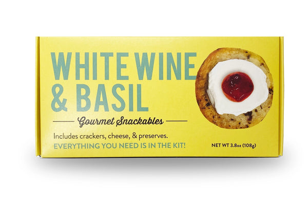 Snackable White Wine & Basil Cracker Kit