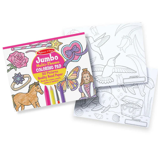 Jumbo Coloring Pad - Multi Theme Pink