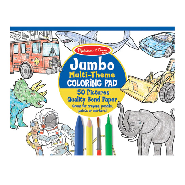 Jumbo Coloring Pad - Multi Theme Blue