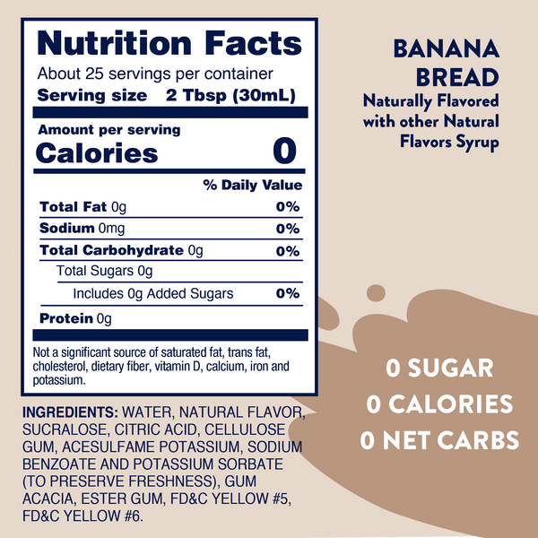 Sugar Free Banana Bread Syrup - 750ml