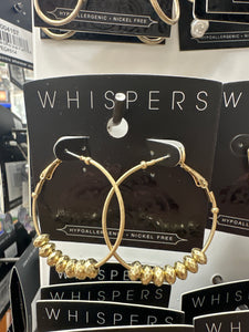 Whispers Hoop w/Beads