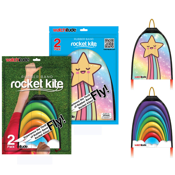 Shooting Star & Rainbow Rubber Band Rocket Kite