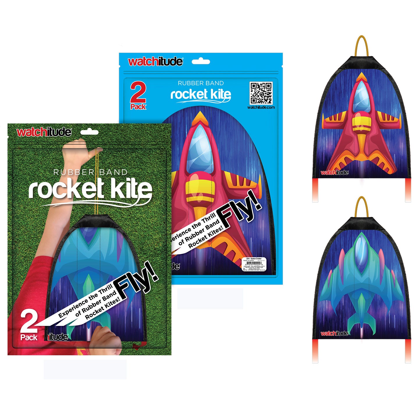 Space Cruiser Rubber Band Rocket Kite