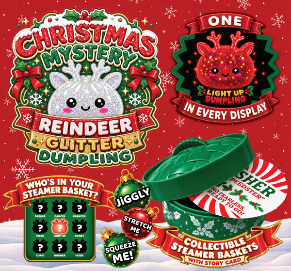 Fun Doh Christmas Mystery Reindeer Dumpling Squishy Toy