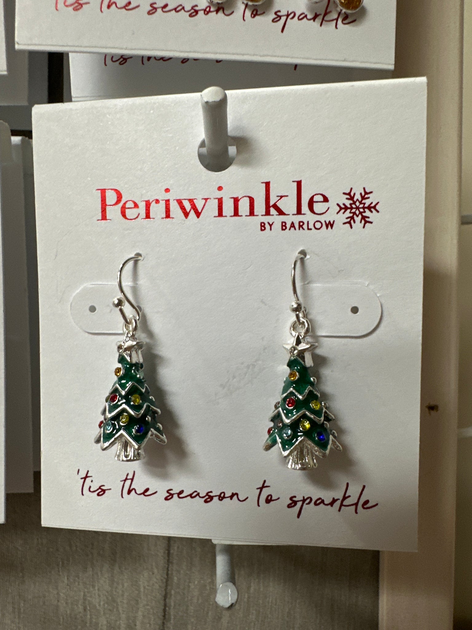 Trimmed Christmas Trees Earrings