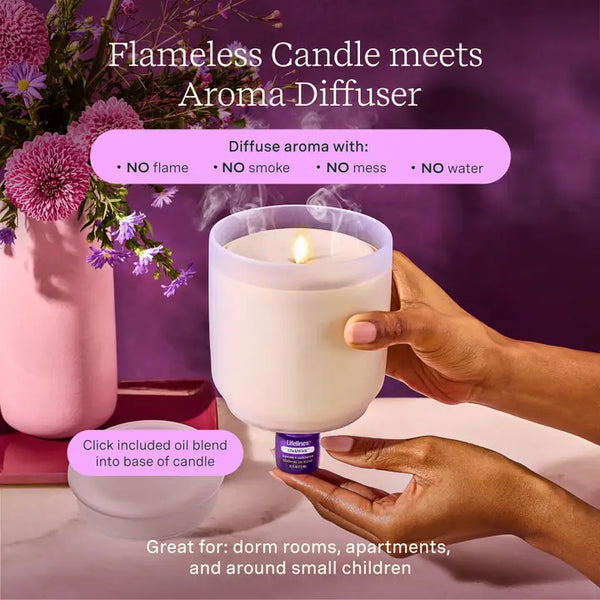 Lifelines Flameless Candle Diffuser - Frosted Cream