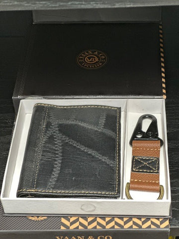 Men's 2 pc Wallet Set - Black