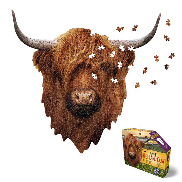 I Am Highland Cow Shaped Puzzle
