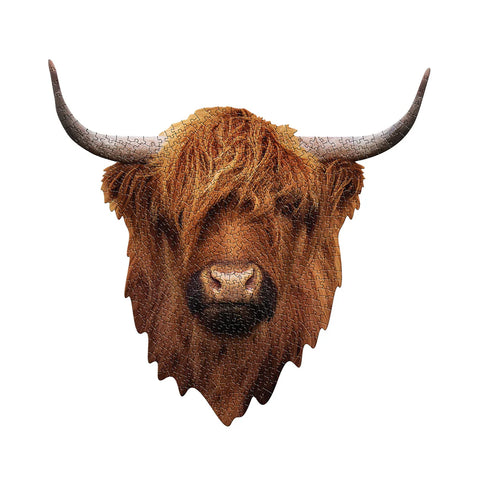 I Am Highland Cow Shaped Puzzle