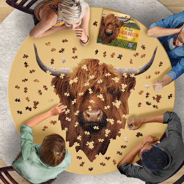 I Am Highland Cow Shaped Puzzle