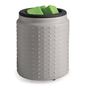 Gray Hobnail Wax Warmer w Silicone Dish