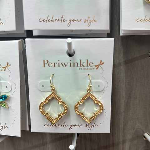 Ornate Gold Teardrop Earrings