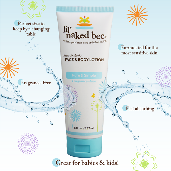 8 oz. Pure & Simple Cheeks to Cheeks Face & Body Lotion